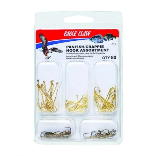 Eagle Claw 619H Panfish/Crappie 80-Piece Assorted Hook Kit -Fishing Gear Shop 12639567183927