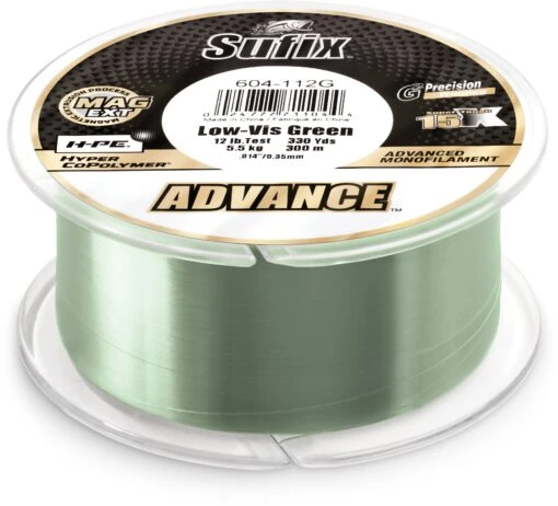 Sufix Advance Lo-Vis Green Monofilament 250-330 Yard Spools -Fishing Gear Shop 12721491607607 scaled