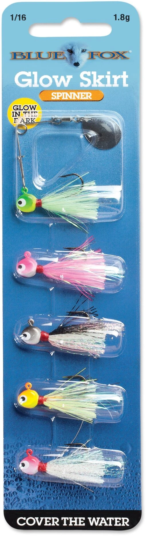 Blue Fox Glow Skirt Spin Kit 1/16 Oz. -Fishing Gear Shop 13095544520759 scaled