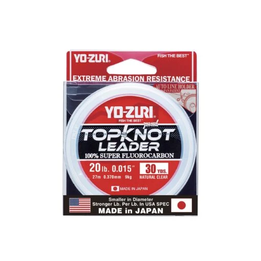 Yo-Zuri TopKnot Leader Fluorocarbon Natural Clear 30 Yards -Fishing Gear Shop 31207364100185