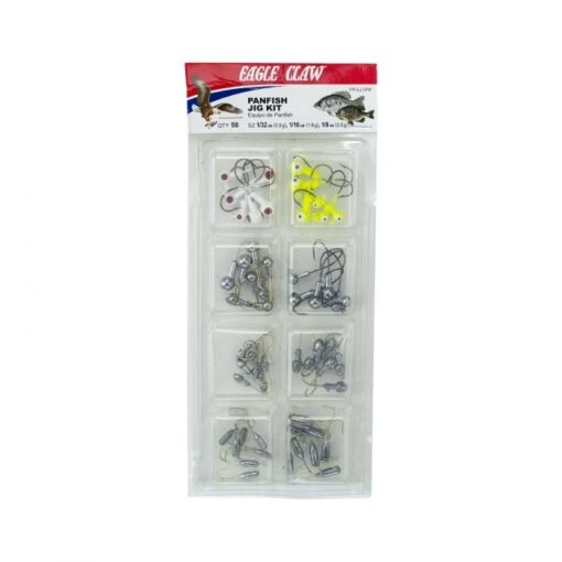 Eagle Claw Panfish Jig Kit 58-Piece Jighead Assortment -Fishing Gear Shop 31360216924249