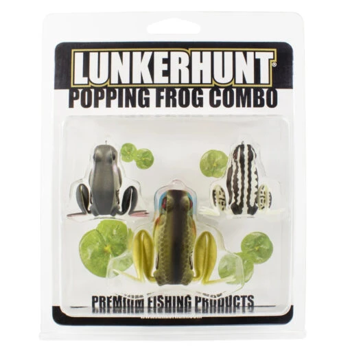 Lunkerhunt 3-Piece Popping Frog Combo -Fishing Gear Shop 31543041032281