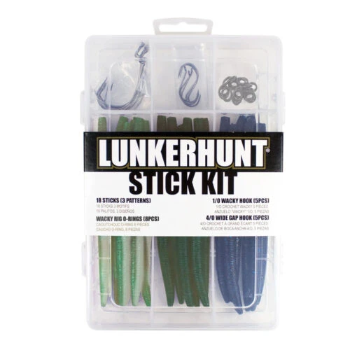 Lunkerhunt Assorted Wacky Rig 36-Piece Stickbait Kit -Fishing Gear Shop 31543525015641