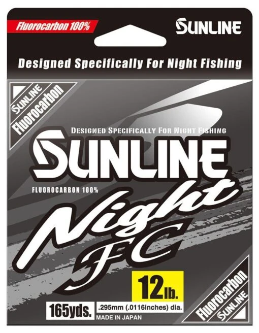 Sunline Night FC Fluorocarbon Hi-Vis Yellow 165 Yards -Fishing Gear Shop 32102579667033