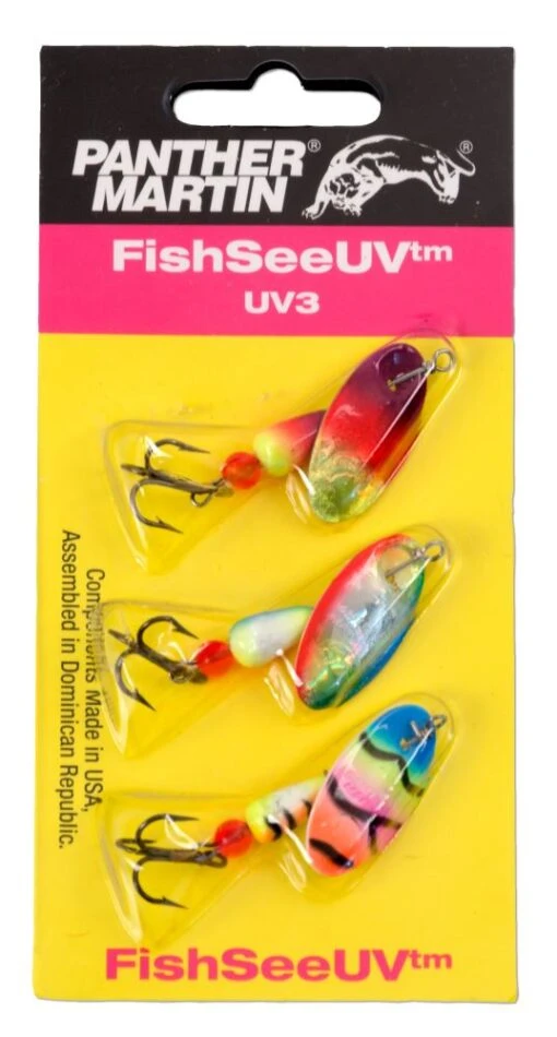 Panther Martin FishSeeUV Ultra Violet 3 Pack Spinner Kit -Fishing Gear Shop 39544619139161