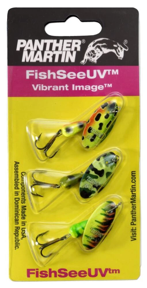 Panther Martin FishSeeUV Vibrant Image 3 Pack Spinner Kit -Fishing Gear Shop 39544984043609