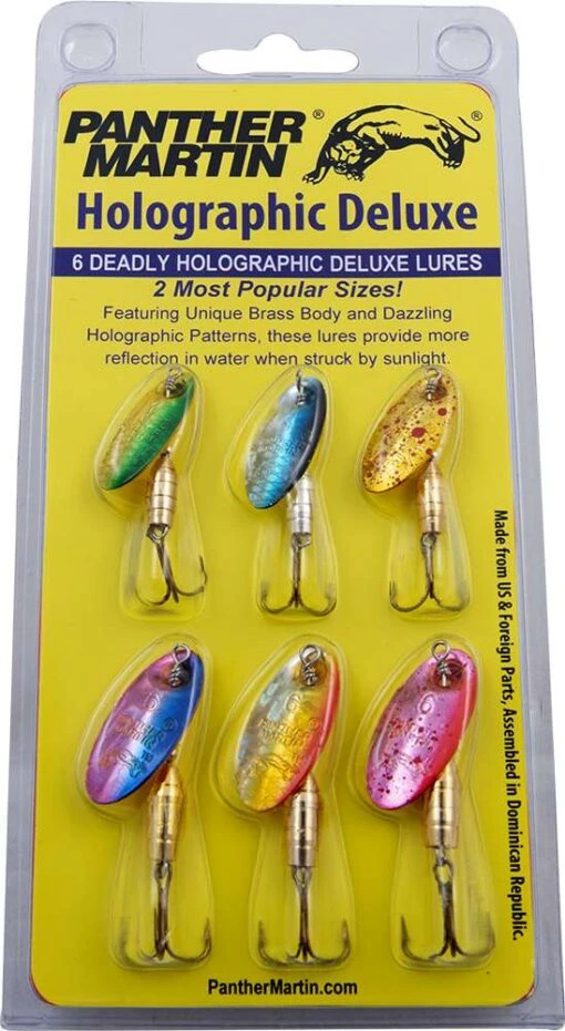 Panther Martin Holographic Deluxe 6 Pack Spinner Kit -Fishing Gear Shop 39551995641945