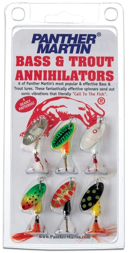 Panther Martin Bass & Trout Annihilators 6 Pack Spinner Kit -Fishing Gear Shop 39552082673753