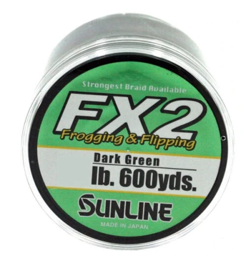 Sunline FX2 Frogging And Flipping Dark Green Braided Line 600 Yd -Fishing Gear Shop 39740012232793