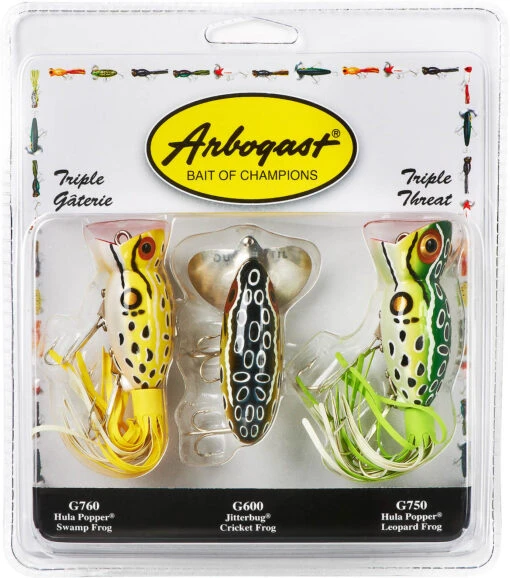 Arbogast Triple Threat Classic Topwaters Variety Pack -Fishing Gear Shop 40429104857177