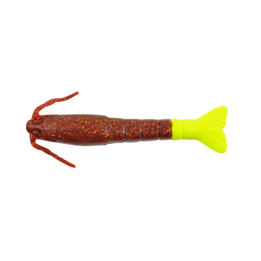 Berkley Gulp Shrimp -Fishing Gear Shop Berkley Gulp Shrimp Root Beer Gold Chartreuse