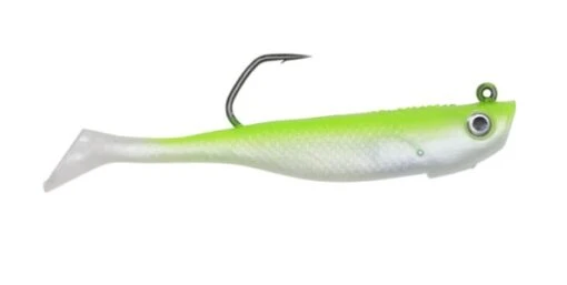 Hogy 6.5″ Protail Paddle Tail 3oz -Fishing Gear Shop ChartreuseBone 1