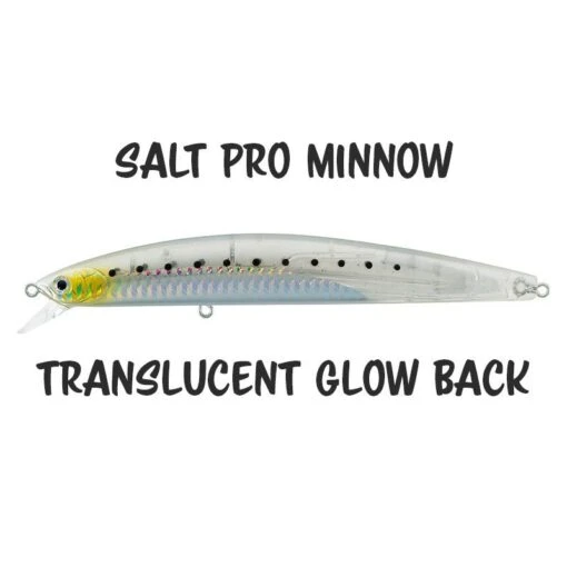 Daiwa Salt Pro Minnow -Fishing Gear Shop Daiwa Salt Pro Minnow 41 Translucent Glowback