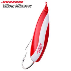 Johnson Silver Minnow -Fishing Gear Shop Johnson Silver Minnow Red and White