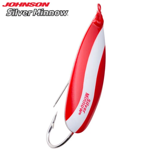 Johnson Silver Minnow -Fishing Gear Shop Johnson Silver Minnow Red and White