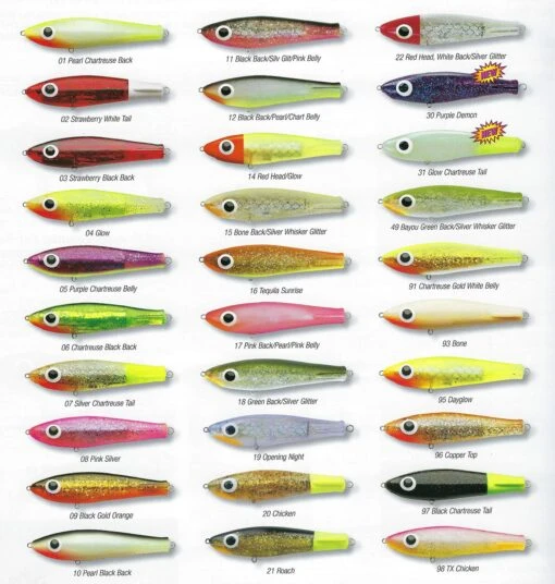 Paul Brown’s Floating Fat Boy Suspending Twitchbait -Fishing Gear Shop MirrOlure Paul Brown Colors 1