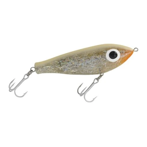 Paul Brown’s Floating Fat Boy Suspending Twitchbait -Fishing Gear Shop Paul Brown Fat Boy 15 Bone Back Silver Whisker Glitter 1