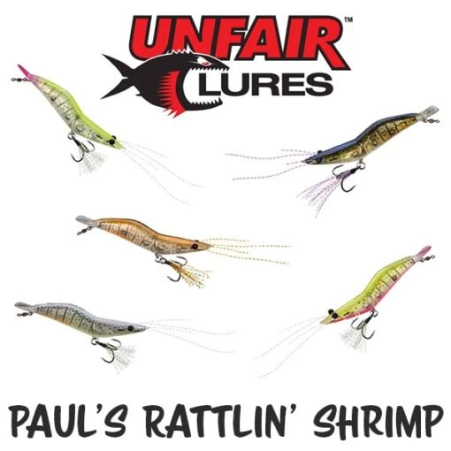 Unfair Lures Rattlin’ Shrimp -Fishing Gear Shop Unfair Lures Pauls Rattlin Shrimp