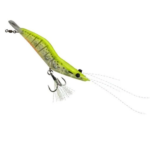 Unfair Lures Rattlin’ Shrimp -Fishing Gear Shop Unfair Lures Pauls Rattlin Shrimp 02 Natural Chartreuse