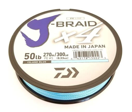 Daiwa J-Braid X4 Braided Line 300 Yards Island Blue -Fishing Gear Shop blue300 36d6e347 19af 4d19 9d39 086fb483017c