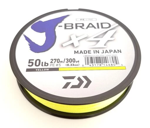 Daiwa J-Braid X4 Braided Line 300 Yards Fluorescent Yellow -Fishing Gear Shop yellow300 35b99ef8 22fa 4fac b556 2c24ed3556dd